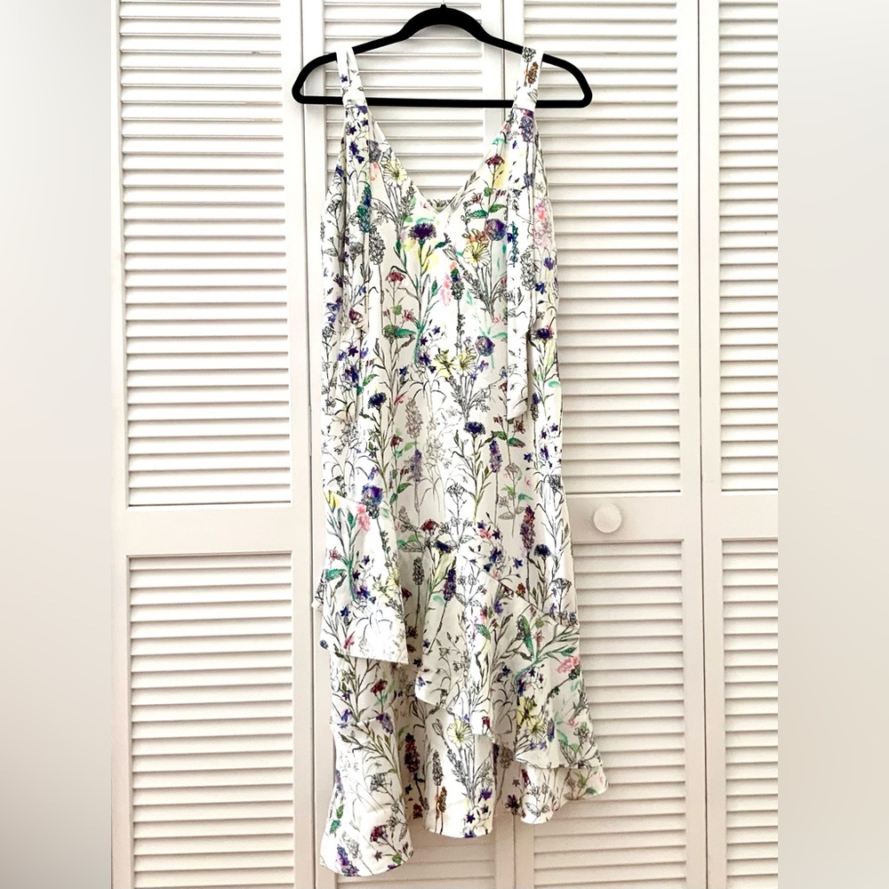 H&M white flowered dress